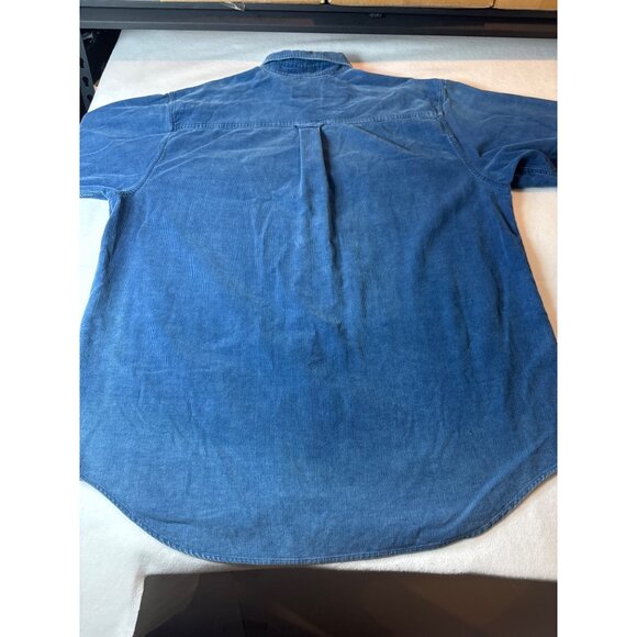 Vintage Eddie Baver Blue Corduroy Button-Down Shirt With Pockets For Men large s - Picture 10 of 12